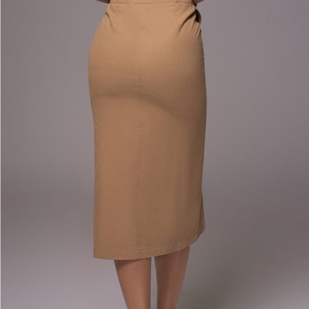 Brown Rivera, linen skirt, extra small